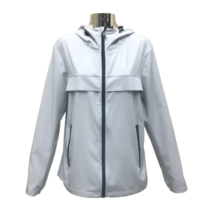 Dámska jednovrstvová ľahká bunda v bielej farbe